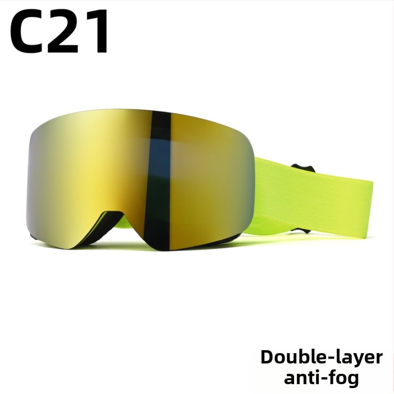 Pieaugušo slēpošanas briļļas - divslāņu konstrukcija, TPU/PC, pret miglu, pret vēju, acu aizsardzība