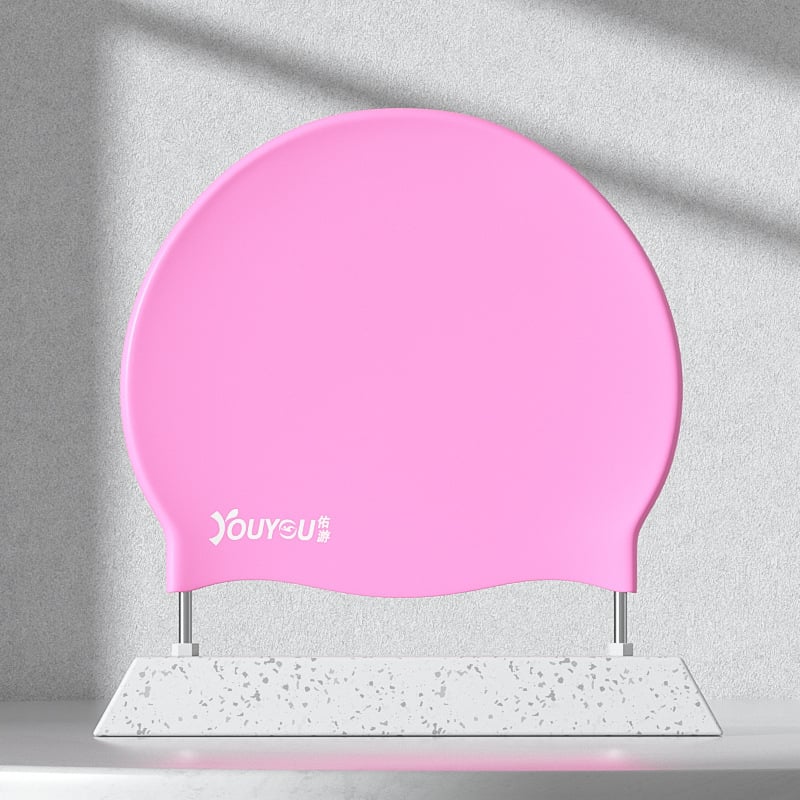 Youyou silikona peldēšanas cepure pieaugušajiem ar ausu aizsardzību – ūdensizturīga, vienkrāsaina