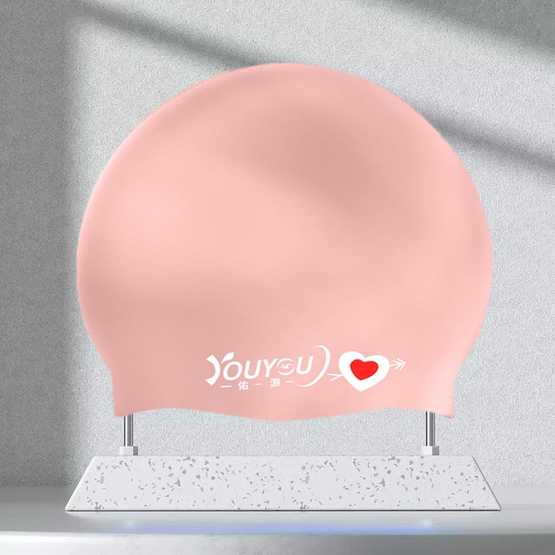 Youyou silikona peldēšanas cepure pieaugušajiem ar ausu aizsardzību – ūdensizturīga, vienkrāsaina