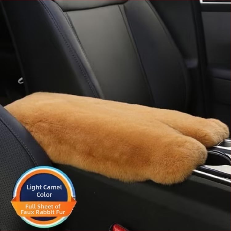 Automobilio rankos atramos odinė pagalvėlė — Rex triušio oda, šilta ir minkšta vidaus aksesuaras, Little Star prekės ženklas; universalus tinkamumas; apdorojimo pritaikymas; licencijuota privatų etiketė