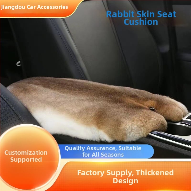 Automobilio rankos atramos odinė pagalvėlė — Rex triušio oda, šilta ir minkšta vidaus aksesuaras, Little Star prekės ženklas; universalus tinkamumas; apdorojimo pritaikymas; licencijuota privatų etiketė