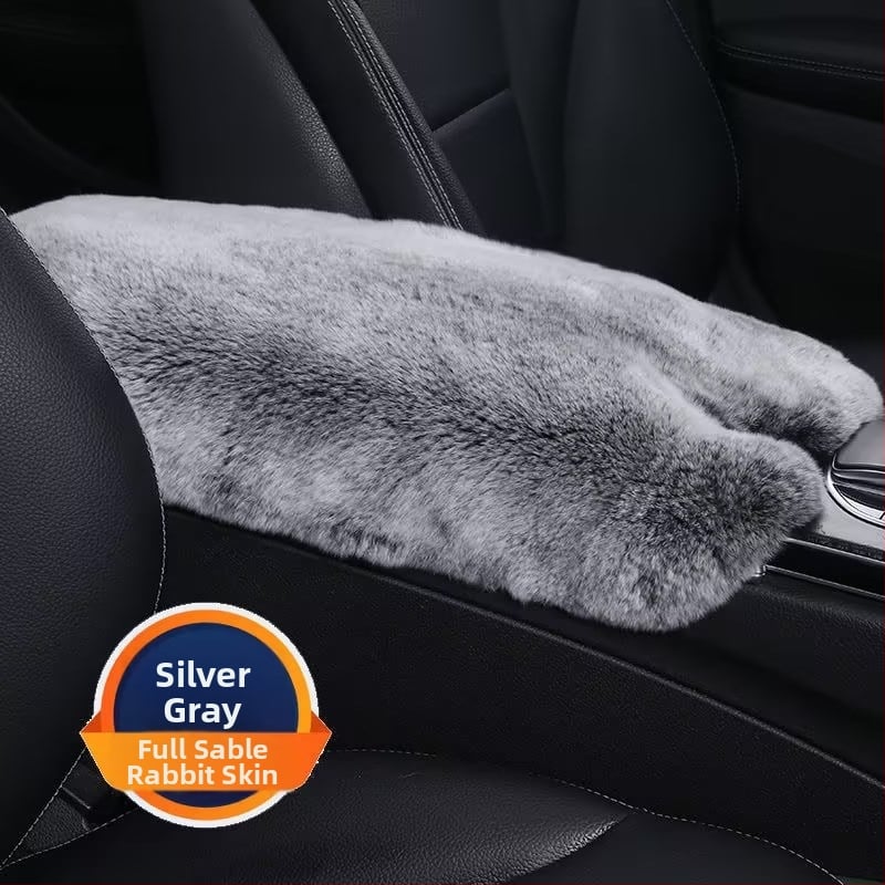 Automobilio rankos atramos odinė pagalvėlė — Rex triušio oda, šilta ir minkšta vidaus aksesuaras, Little Star prekės ženklas; universalus tinkamumas; apdorojimo pritaikymas; licencijuota privatų etiketė