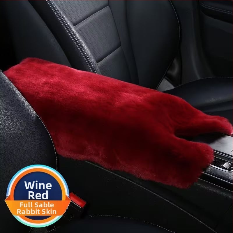 Automobilio rankos atramos odinė pagalvėlė — Rex triušio oda, šilta ir minkšta vidaus aksesuaras, Little Star prekės ženklas; universalus tinkamumas; apdorojimo pritaikymas; licencijuota privatų etiketė