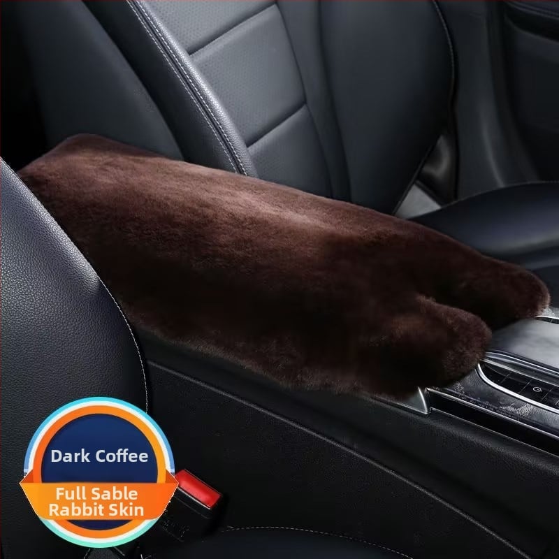 Automobilio rankos atramos odinė pagalvėlė — Rex triušio oda, šilta ir minkšta vidaus aksesuaras, Little Star prekės ženklas; universalus tinkamumas; apdorojimo pritaikymas; licencijuota privatų etiketė