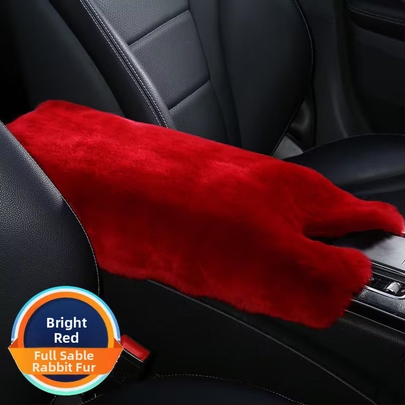 Automobilio rankos atramos odinė pagalvėlė — Rex triušio oda, šilta ir minkšta vidaus aksesuaras, Little Star prekės ženklas; universalus tinkamumas; apdorojimo pritaikymas; licencijuota privatų etiketė