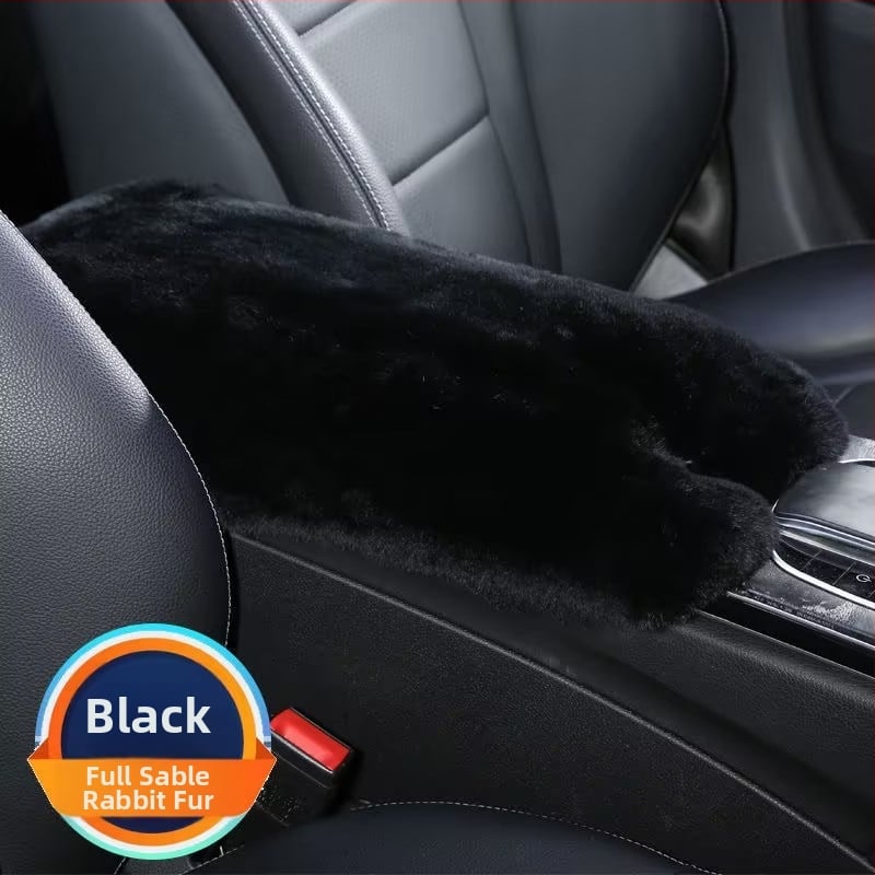 Automobilio rankos atramos odinė pagalvėlė — Rex triušio oda, šilta ir minkšta vidaus aksesuaras, Little Star prekės ženklas; universalus tinkamumas; apdorojimo pritaikymas; licencijuota privatų etiketė