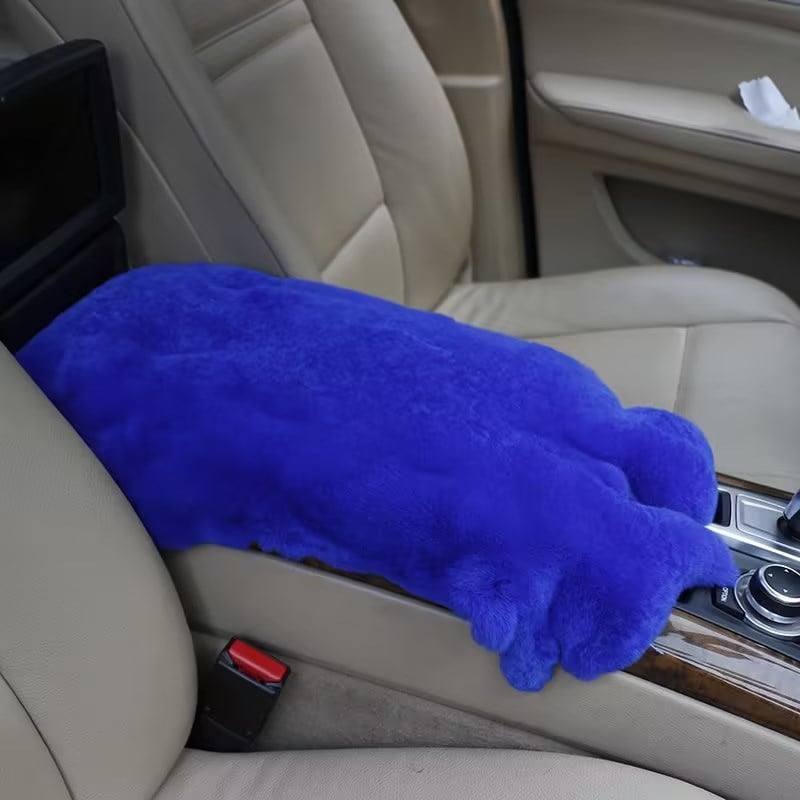 Automobilio rankos atramos odinė pagalvėlė — Rex triušio oda, šilta ir minkšta vidaus aksesuaras, Little Star prekės ženklas; universalus tinkamumas; apdorojimo pritaikymas; licencijuota privatų etiketė