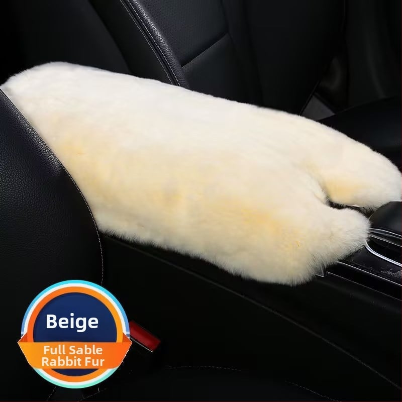 Automobilio rankos atramos odinė pagalvėlė — Rex triušio oda, šilta ir minkšta vidaus aksesuaras, Little Star prekės ženklas; universalus tinkamumas; apdorojimo pritaikymas; licencijuota privatų etiketė