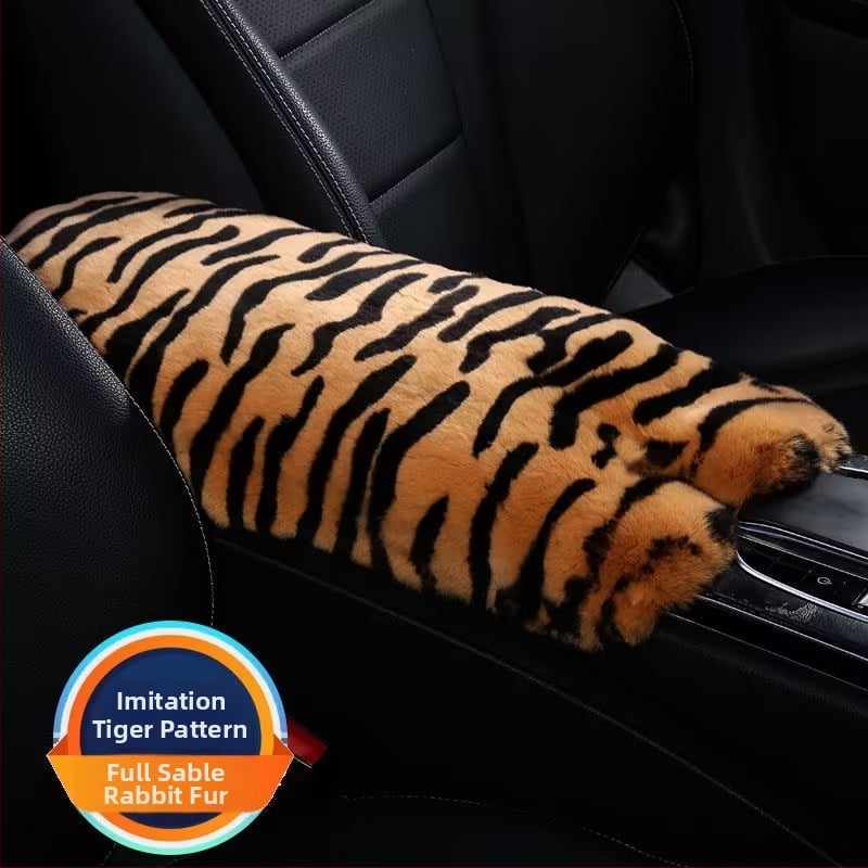 Automobilio rankos atramos odinė pagalvėlė — Rex triušio oda, šilta ir minkšta vidaus aksesuaras, Little Star prekės ženklas; universalus tinkamumas; apdorojimo pritaikymas; licencijuota privatų etiketė