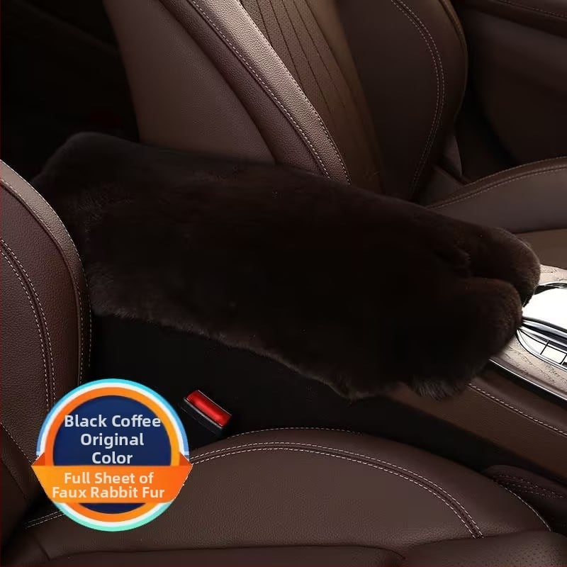 Automobilio rankos atramos odinė pagalvėlė — Rex triušio oda, šilta ir minkšta vidaus aksesuaras, Little Star prekės ženklas; universalus tinkamumas; apdorojimo pritaikymas; licencijuota privatų etiketė