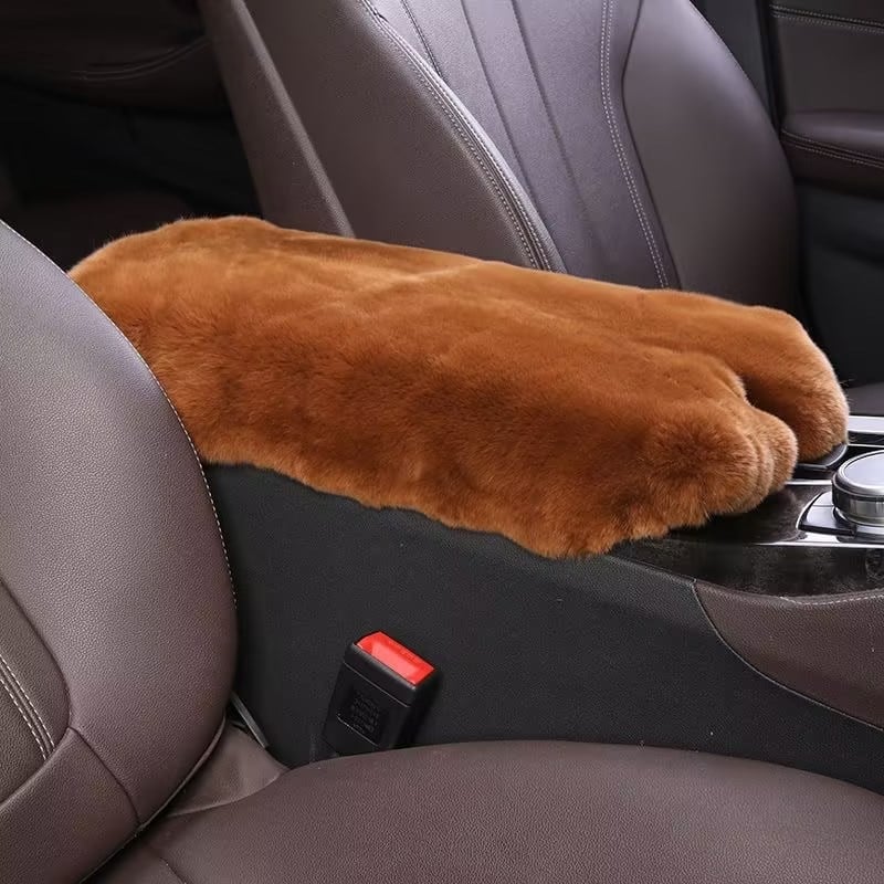 Automobilio rankos atramos odinė pagalvėlė — Rex triušio oda, šilta ir minkšta vidaus aksesuaras, Little Star prekės ženklas; universalus tinkamumas; apdorojimo pritaikymas; licencijuota privatų etiketė