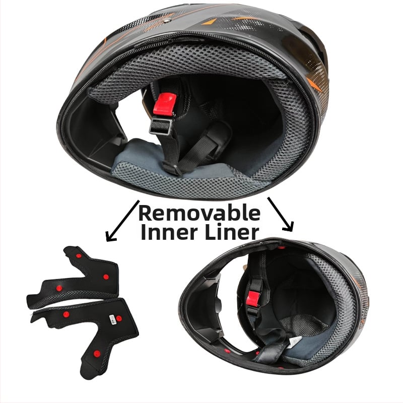 ZXC pilno veido skrybelė su dviejomis lęšiais, ABS, universali tinka, visu sezonų, skirtas važiavimui su elektromobiliais