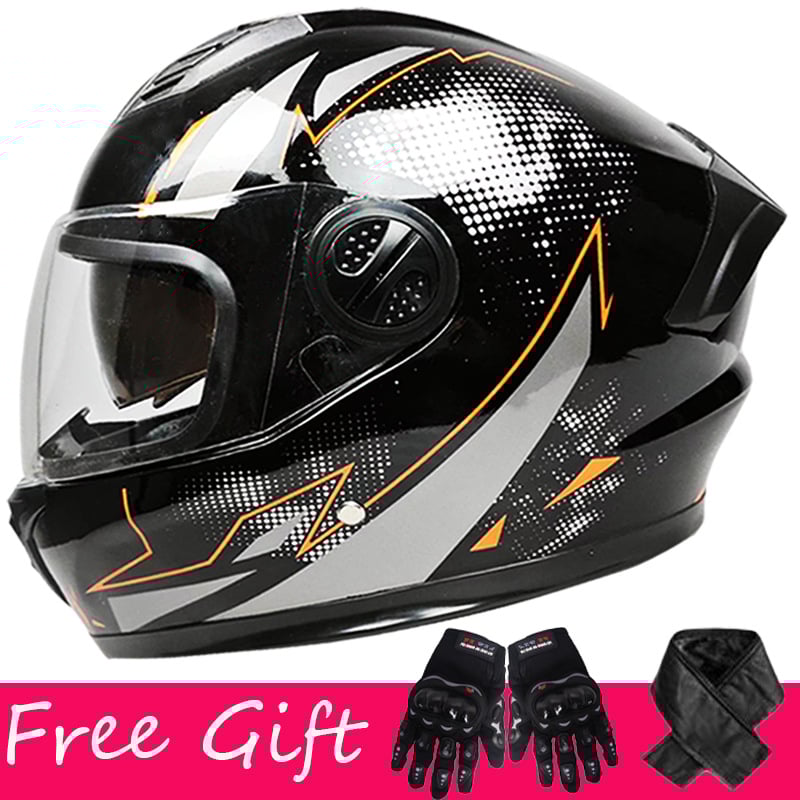 ZXC pilno veido skrybelė su dviejomis lęšiais, ABS, universali tinka, visu sezonų, skirtas važiavimui su elektromobiliais