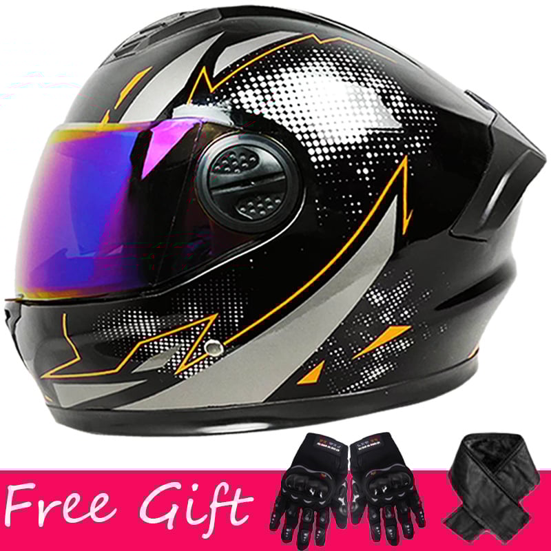 ZXC pilno veido skrybelė su dviejomis lęšiais, ABS, universali tinka, visu sezonų, skirtas važiavimui su elektromobiliais