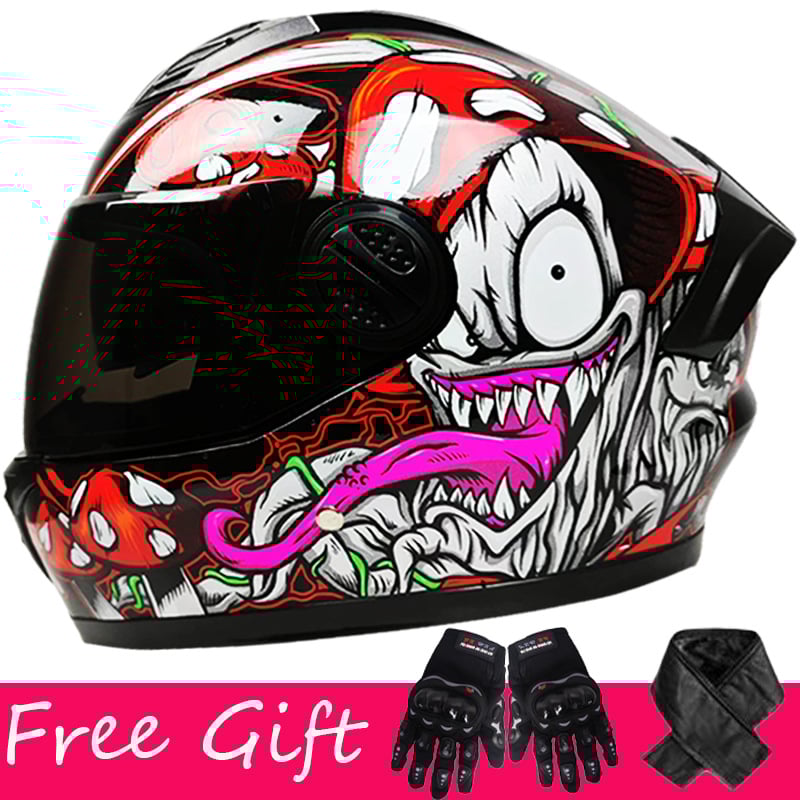 ZXC pilno veido skrybelė su dviejomis lęšiais, ABS, universali tinka, visu sezonų, skirtas važiavimui su elektromobiliais