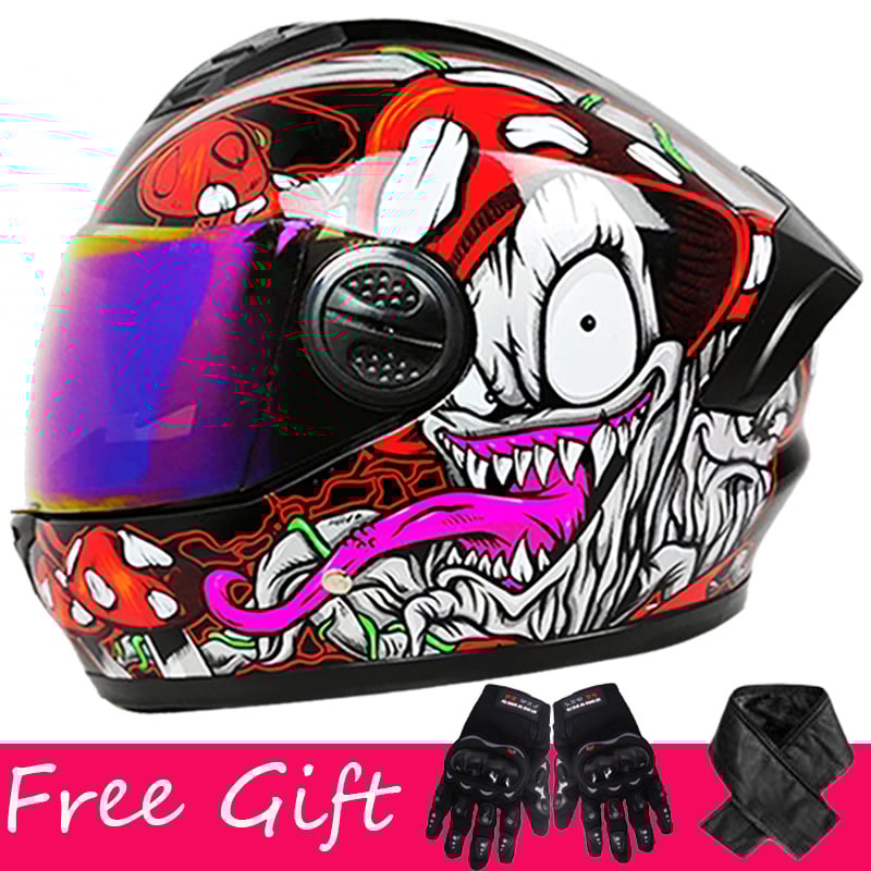 ZXC pilno veido skrybelė su dviejomis lęšiais, ABS, universali tinka, visu sezonų, skirtas važiavimui su elektromobiliais