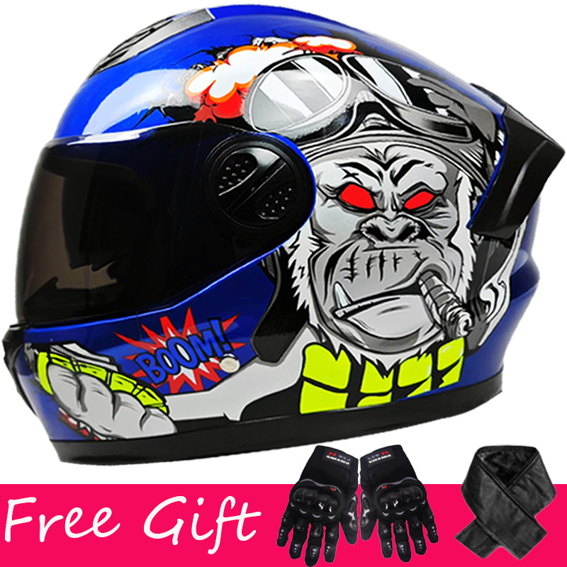 ZXC pilno veido skrybelė su dviejomis lęšiais, ABS, universali tinka, visu sezonų, skirtas važiavimui su elektromobiliais