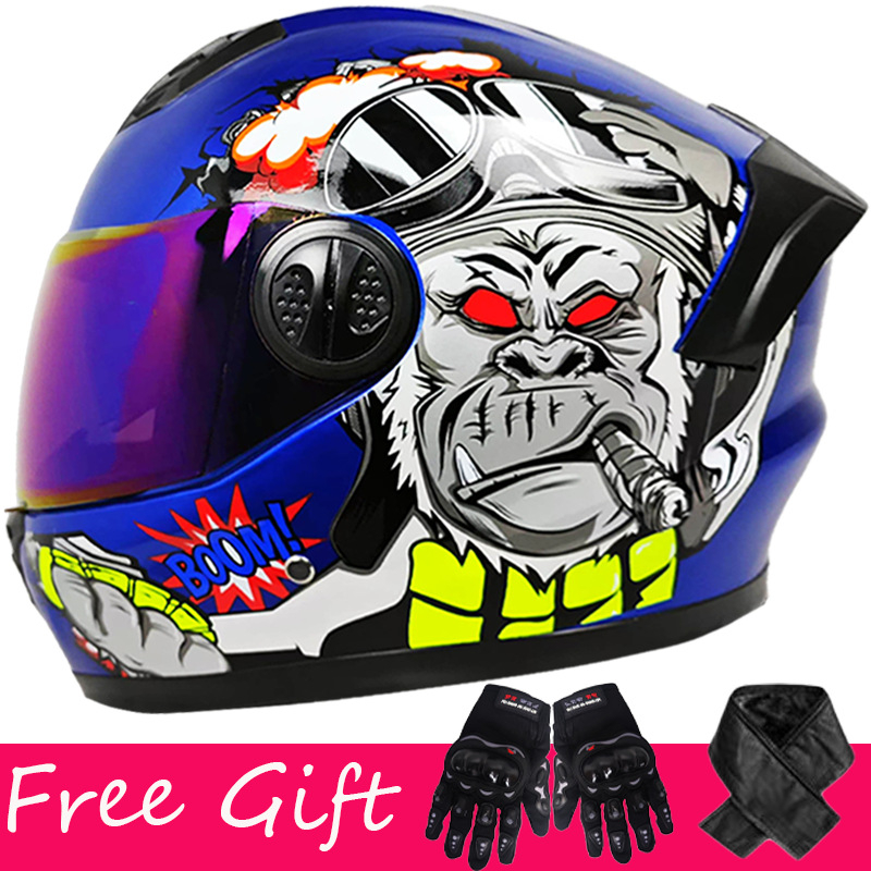 ZXC pilno veido skrybelė su dviejomis lęšiais, ABS, universali tinka, visu sezonų, skirtas važiavimui su elektromobiliais