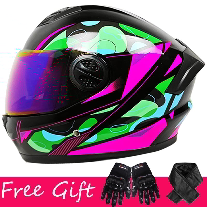 ZXC pilno veido skrybelė su dviejomis lęšiais, ABS, universali tinka, visu sezonų, skirtas važiavimui su elektromobiliais