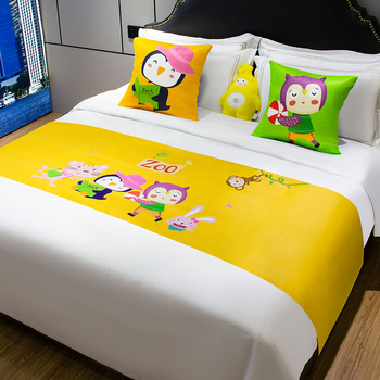 Lova galo dekoratyvinė juosta vaikų kambariui, poliesteris, animacinis raštas, viešbučio stilius