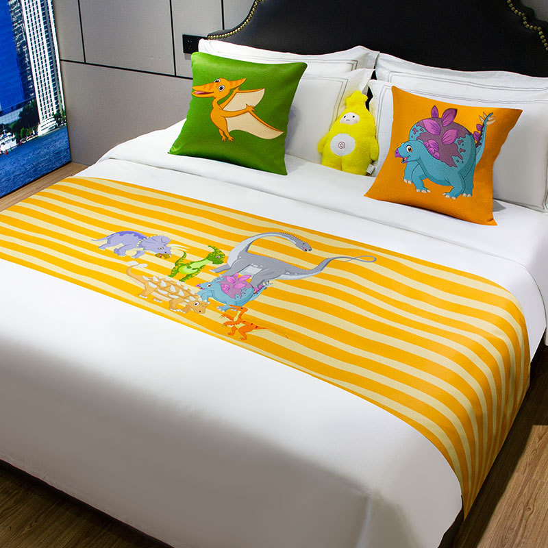 Lova galo dekoratyvinė juosta vaikų kambariui, poliesteris, animacinis raštas, viešbučio stilius