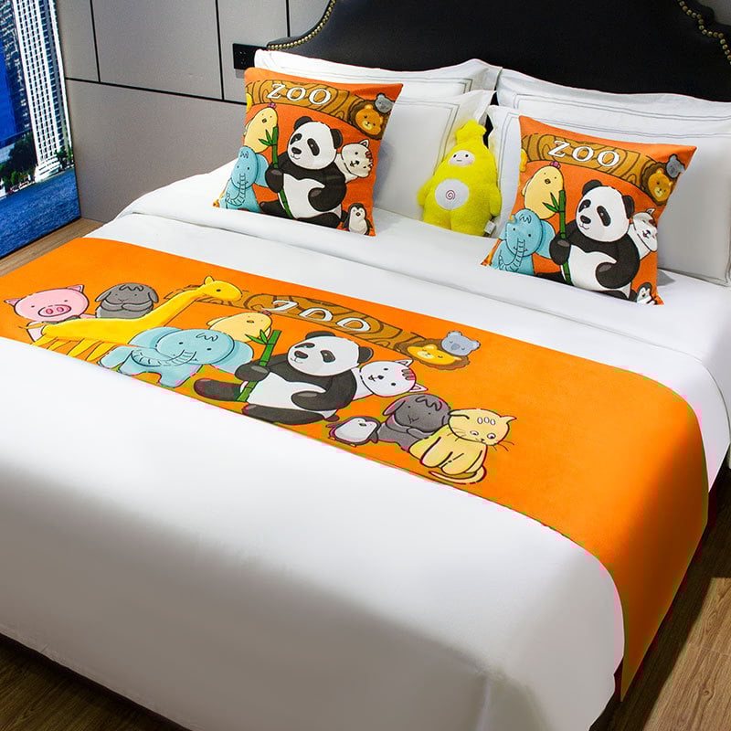 Lova galo dekoratyvinė juosta vaikų kambariui, poliesteris, animacinis raštas, viešbučio stilius