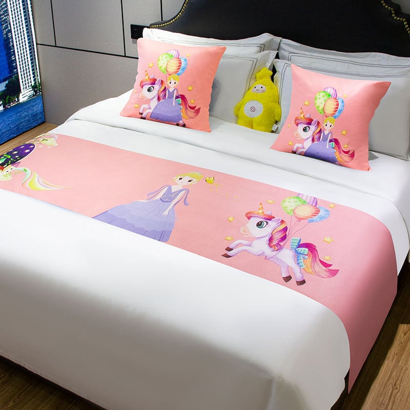 Lova galo dekoratyvinė juosta vaikų kambariui, poliesteris, animacinis raštas, viešbučio stilius