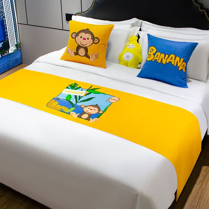 Lova galo dekoratyvinė juosta vaikų kambariui, poliesteris, animacinis raštas, viešbučio stilius