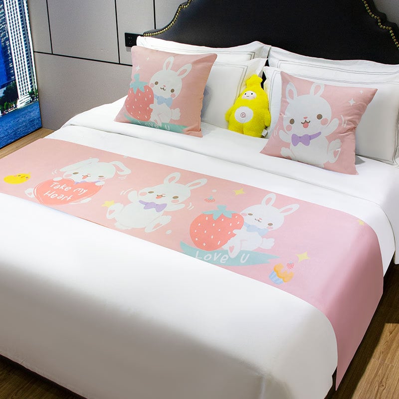 Lova galo dekoratyvinė juosta vaikų kambariui, poliesteris, animacinis raštas, viešbučio stilius