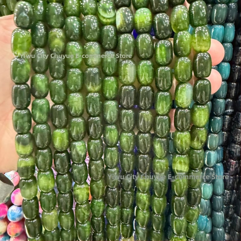 Χάντρες βαρέλι από φυσικό αχάτη με μοτίβο δράκο, ραγισμένη υφή, χειροκίνητη κοπή — εξαρτήματα DIY κοσμήματα