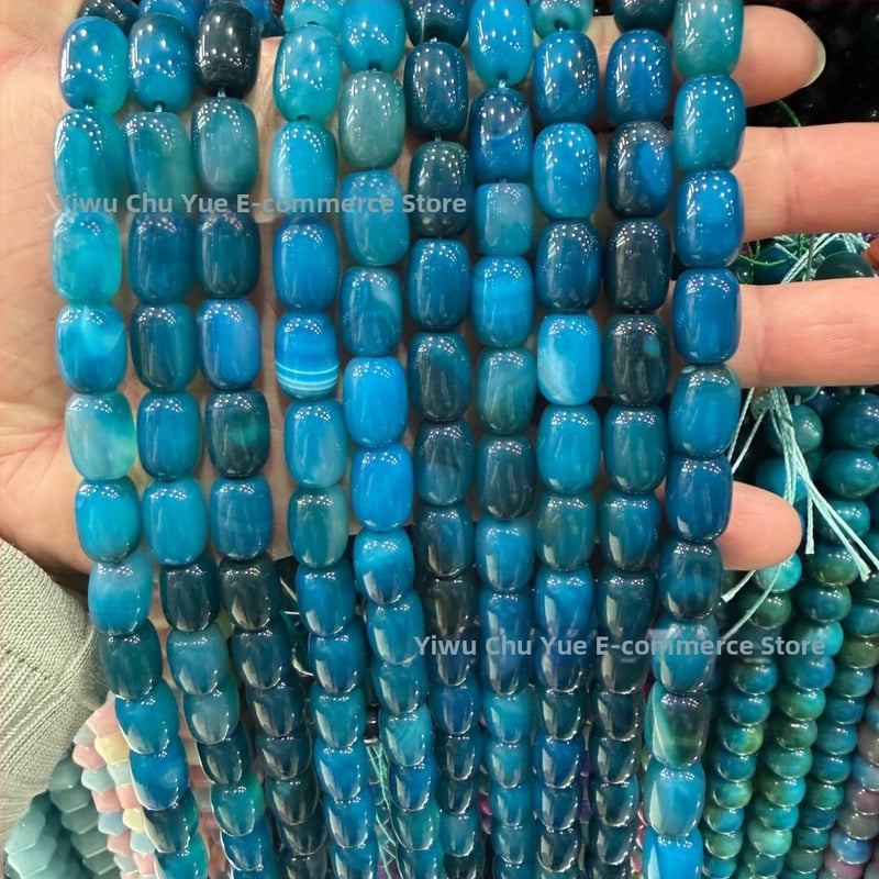 Χάντρες βαρέλι από φυσικό αχάτη με μοτίβο δράκο, ραγισμένη υφή, χειροκίνητη κοπή — εξαρτήματα DIY κοσμήματα