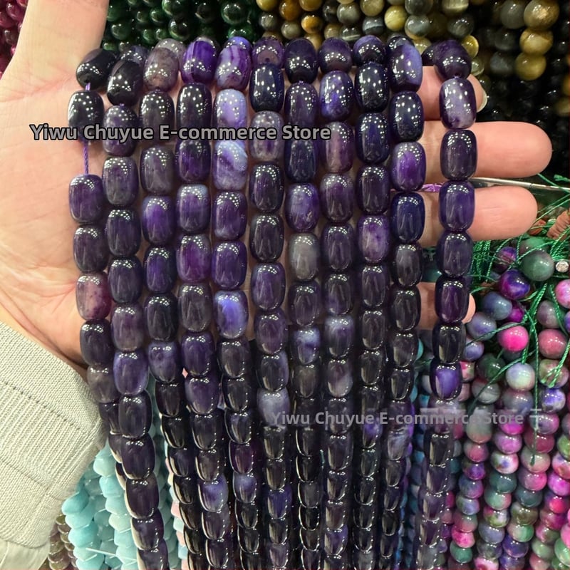 Χάντρες βαρέλι από φυσικό αχάτη με μοτίβο δράκο, ραγισμένη υφή, χειροκίνητη κοπή — εξαρτήματα DIY κοσμήματα