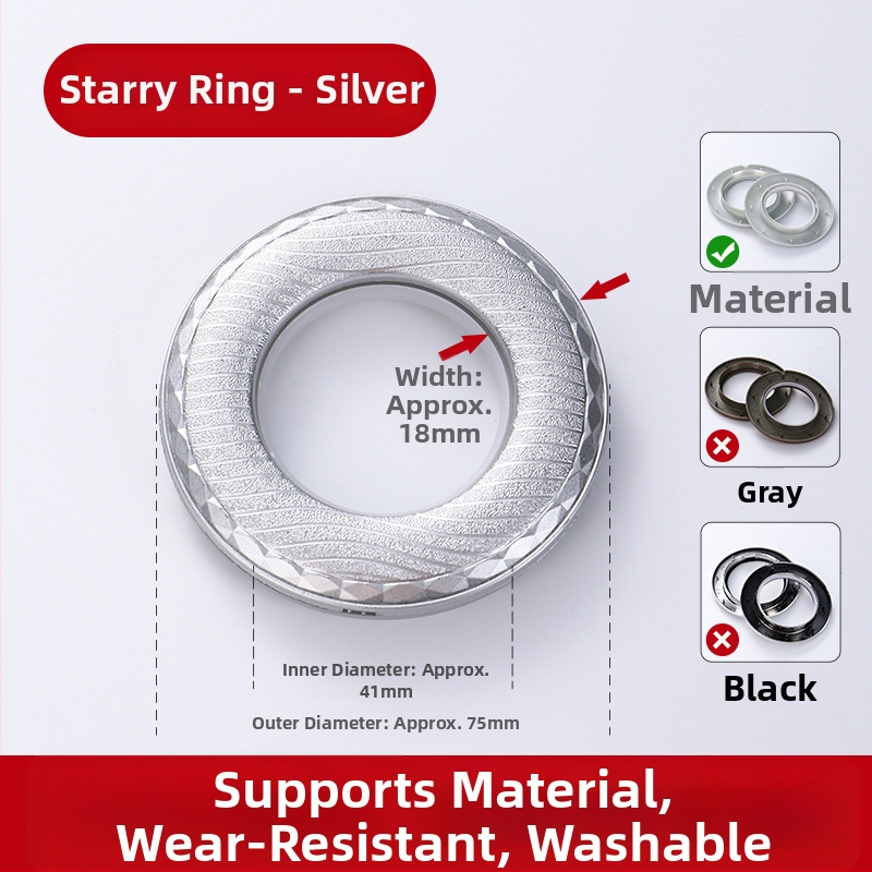 Užuolaidų žiedai, Romos žiedai, Stori tylūs žiedai (Medžiaga: Virgin new PP plastic; Stilius: Modernus paprastumas; Prekės ženklas: other)