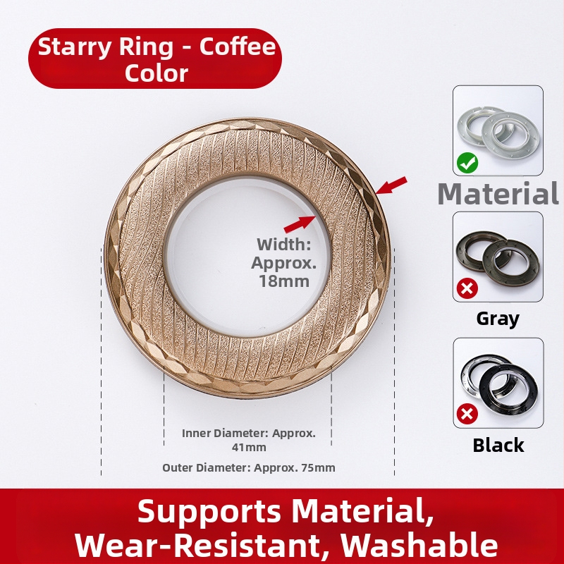 Užuolaidų žiedai, Romos žiedai, Stori tylūs žiedai (Medžiaga: Virgin new PP plastic; Stilius: Modernus paprastumas; Prekės ženklas: other)