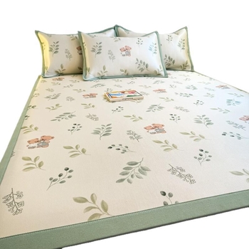 RUIDAN A klasės Ledinio šilko + Rotango kilimėlių rinkinys, sulankstomas Cartoon stilius, Spausdinta audinys, Skalbiama mašinoje