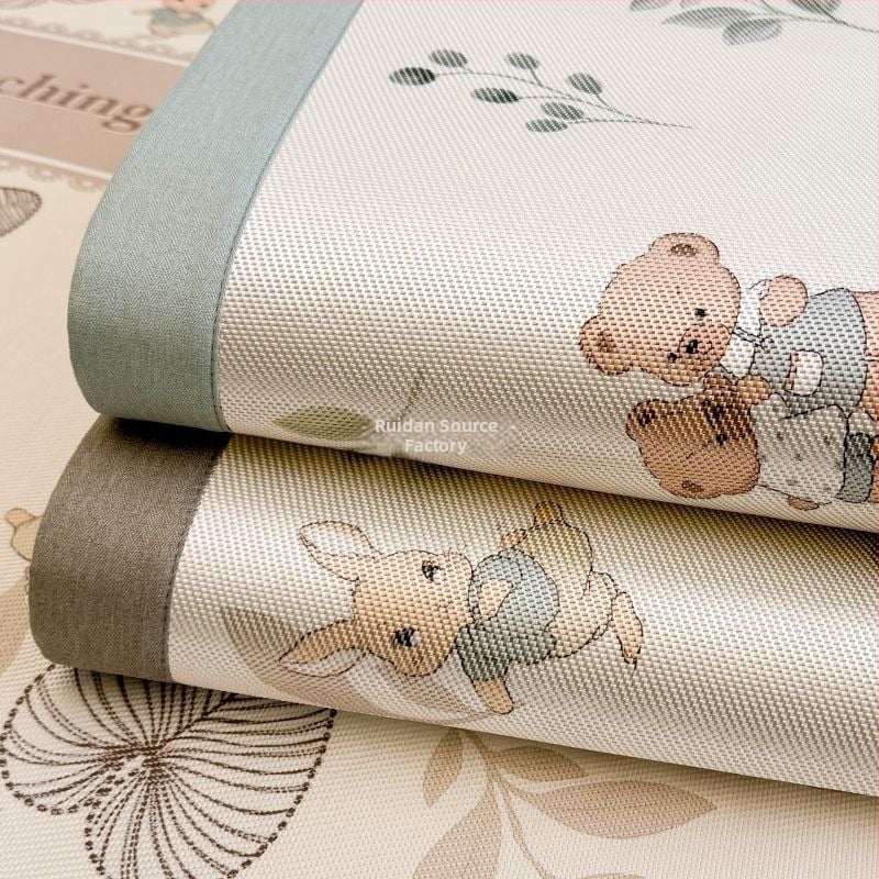 RUIDAN A klasės Ledinio šilko + Rotango kilimėlių rinkinys, sulankstomas Cartoon stilius, Spausdinta audinys, Skalbiama mašinoje