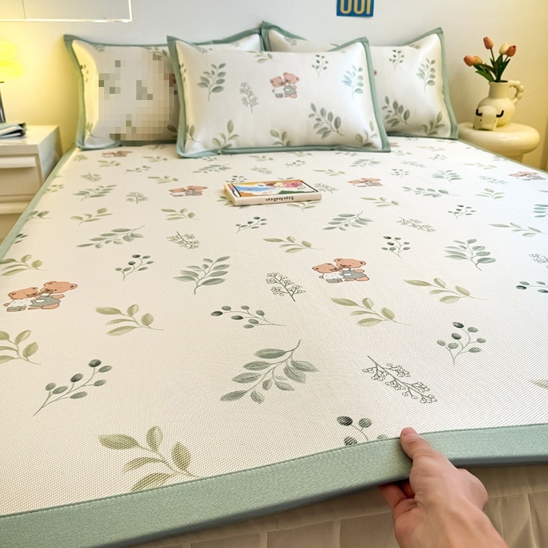 RUIDAN A klasės Ledinio šilko + Rotango kilimėlių rinkinys, sulankstomas Cartoon stilius, Spausdinta audinys, Skalbiama mašinoje