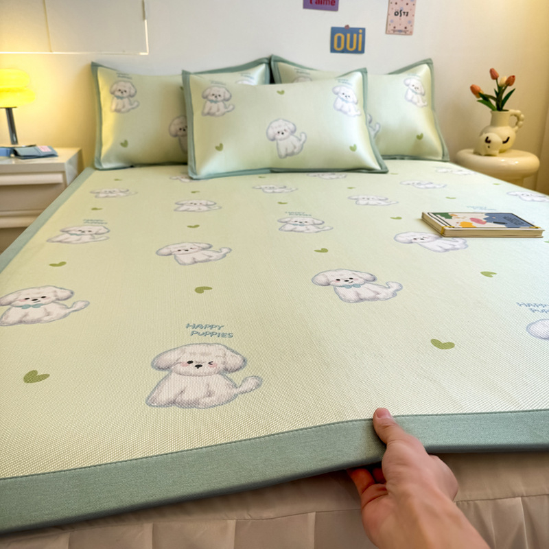 RUIDAN A klasės Ledinio šilko + Rotango kilimėlių rinkinys, sulankstomas Cartoon stilius, Spausdinta audinys, Skalbiama mašinoje