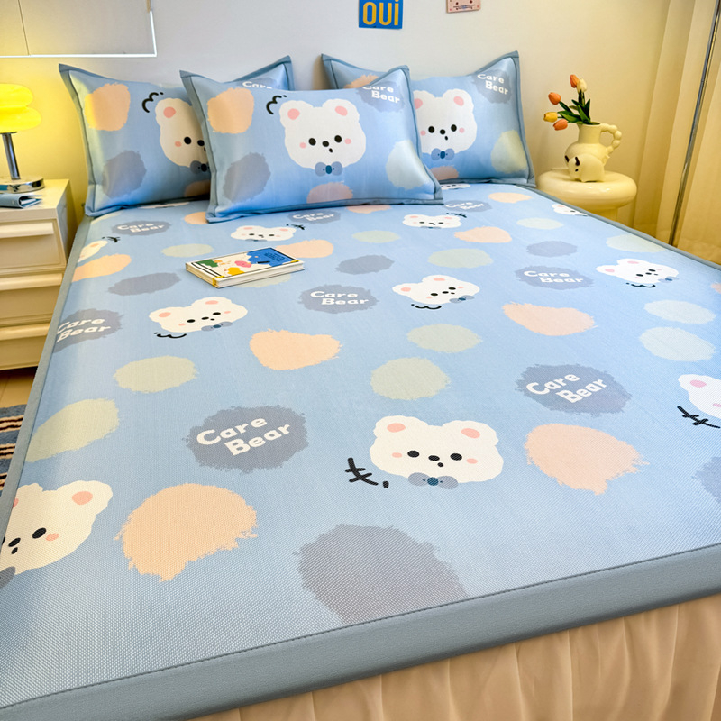 RUIDAN A klasės Ledinio šilko + Rotango kilimėlių rinkinys, sulankstomas Cartoon stilius, Spausdinta audinys, Skalbiama mašinoje