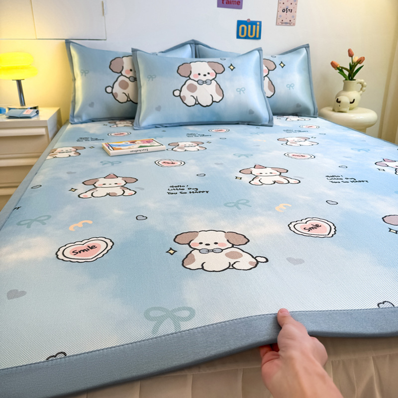 RUIDAN A klasės Ledinio šilko + Rotango kilimėlių rinkinys, sulankstomas Cartoon stilius, Spausdinta audinys, Skalbiama mašinoje