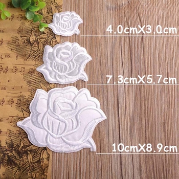 Binyan Rozes Zīmējuma Aplikācijas no Auduma Gultas Veļai un Galda Klājumam – Tekstila Aplikācijas Dziļu Remonts