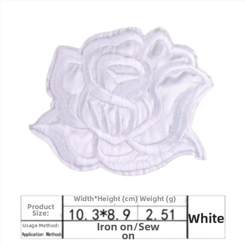 Binyan Rozes Zīmējuma Aplikācijas no Auduma Gultas Veļai un Galda Klājumam – Tekstila Aplikācijas Dziļu Remonts