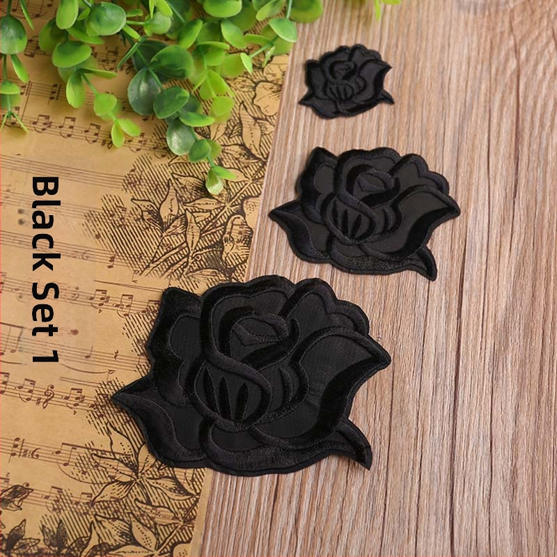 Binyan Комплект кръпки с мотив рози за спално бельо и покривки – апликации от плат за поправка на дупки