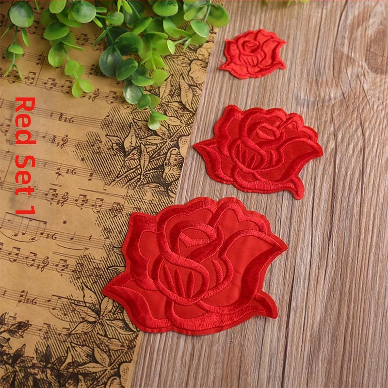 Binyan Комплект кръпки с мотив рози за спално бельо и покривки – апликации от плат за поправка на дупки