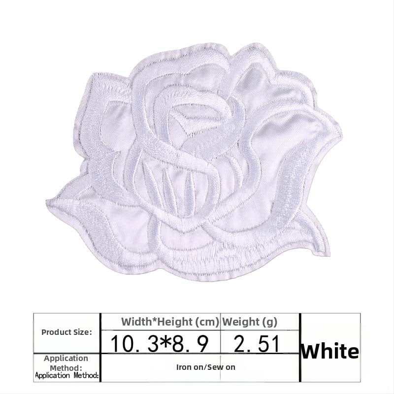 Binyan Rozes Zīmējuma Aplikācijas no Auduma Gultas Veļai un Galda Klājumam – Tekstila Aplikācijas Dziļu Remonts