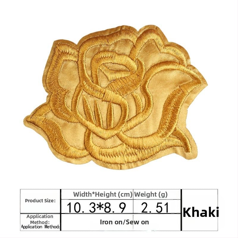 Binyan Rozes Zīmējuma Aplikācijas no Auduma Gultas Veļai un Galda Klājumam – Tekstila Aplikācijas Dziļu Remonts