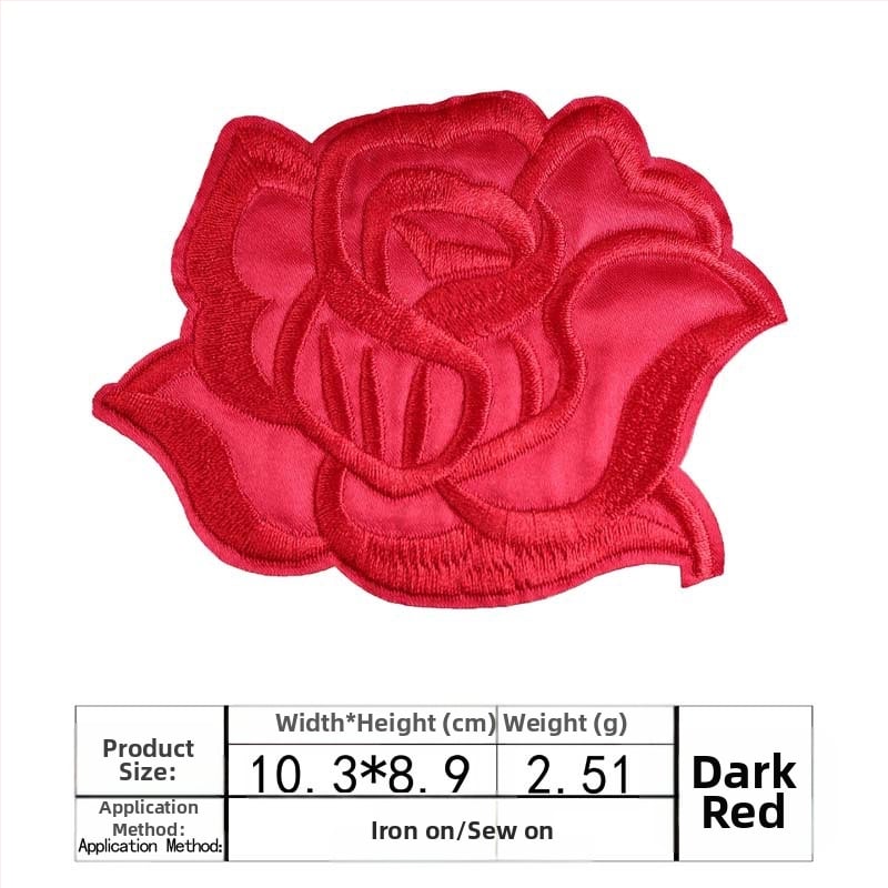 Binyan Rozes Zīmējuma Aplikācijas no Auduma Gultas Veļai un Galda Klājumam – Tekstila Aplikācijas Dziļu Remonts