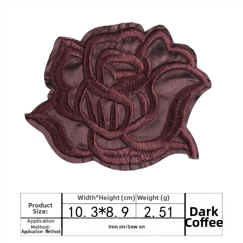 Binyan Rozes Zīmējuma Aplikācijas no Auduma Gultas Veļai un Galda Klājumam – Tekstila Aplikācijas Dziļu Remonts