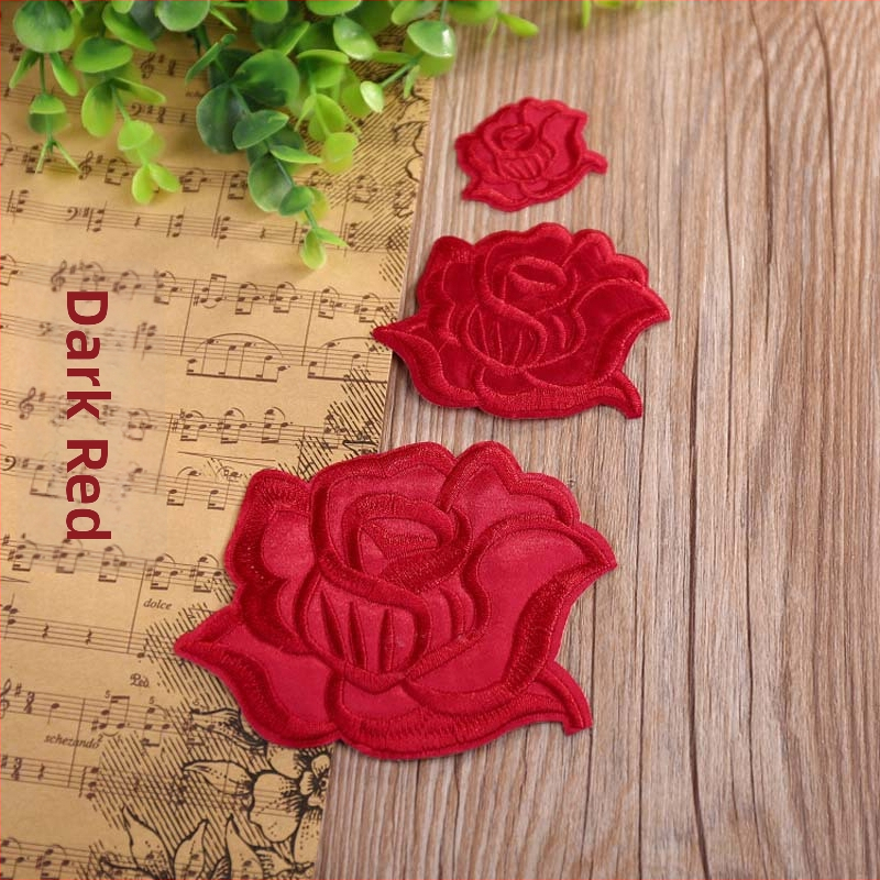 Binyan Rozes Zīmējuma Aplikācijas no Auduma Gultas Veļai un Galda Klājumam – Tekstila Aplikācijas Dziļu Remonts