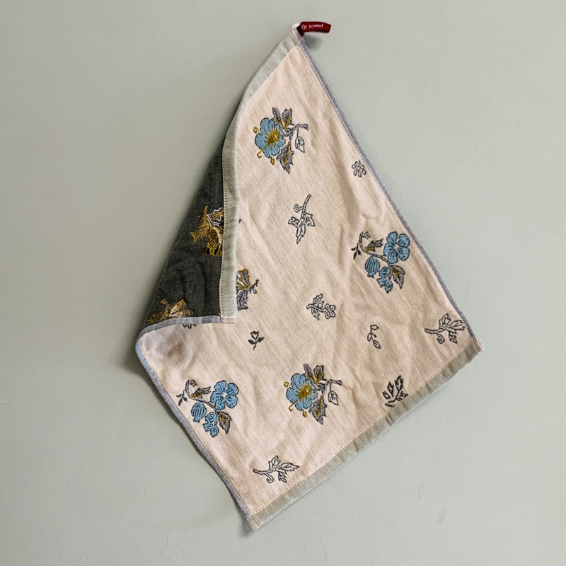 Jacquard gazé kvadratni ručnik, 100% pamuk, 32 niti, lagan, ispod 50 g, ručnik/za lice